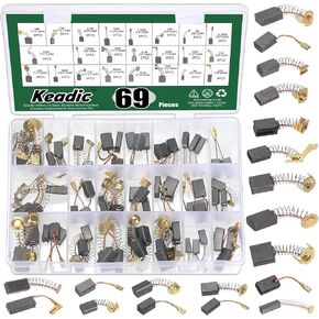Keadic 69Pcs 23 Sizes Electric Motor Carbon Brushes Replacement Assortment Set, Power Tool Motor Brush for Grinder & Electric Motors