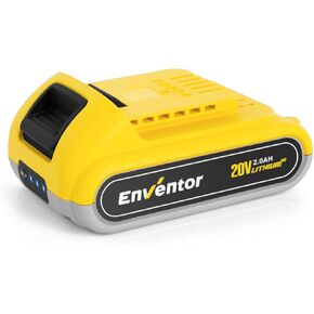 Enventor 20V 2.0Ah Lithium Ion Battery, 20V 2.0Ah Replacement Battery, with LED Power Indicator only 20Volt Cordless Power Tools