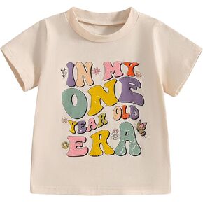 Toddler Baby Boy Girl Birthday Outfit Kids Girls Letters 1st 2nd 3rd 4th 5th 6th Birthday Shirts Summer Tops