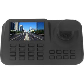 PTZ Camera Controller with 5 Inch HD Display, 3D Joystick for IP Camera Control, Standard Network Protocol, Simple and Intuitive (US Plug)