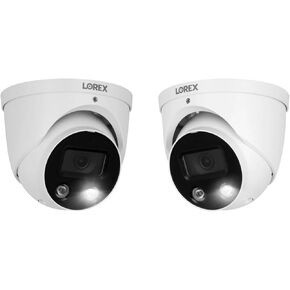 Lorex 4K Ultra HD Smart Praderrence IP 8MP Access Camera Dome Camera مع اكتشاف الحركة الذكية بالإضافة إلى حزمة (حزمة) (عنصران) in Kuwait