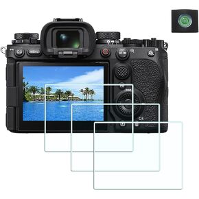 A1II Screen Protector for Sony A1 II Camera (for Accessories), 0.3mm High Definition 9H Hardness Optical LCD Premium Glass Protective Cover [3+1 Pcs]