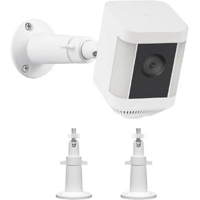 2 Pack Wall Mount Bracket Compatible with Ring Spotlight Cam Battery and Ring Spotlight Cam Plus/Pro (Battery),360° Adjustable Security Bracket Holder for Security Camera Better View Angle