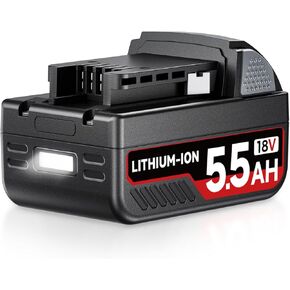 M-18 5500mAh 18V Replacement for Milwaukee 18V Battery M-18 48-11-1812 48-11-1850 48-11-1852 48-11-1862 Compatible with Milwaukee Battery for Power Tool