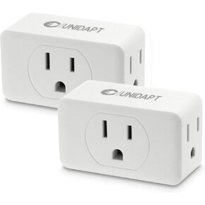 Unidapt Multi Plug Outlet Extender, 3 Outlet Wall Adapter, Multiple Outlet Splitter, Grounded Wall Tap Power Plug Expander for Cruise Ship Home Office Dorm Essentials, 2-Pack