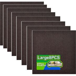 8 Pack - Brown Self Adhesive Square Furniture Felt Pad Surface Protector for Hardwood, Tile, Laminated Floor - Cut into Any Shape