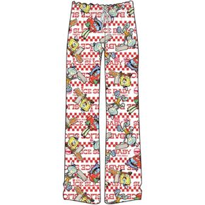 COCO BRANDS SpongeBob Mens Pajama Pants - All Over Print Adjustable Elastic Waistband Soft Silky Sleepwear for Men & Women in Saudi Arabia