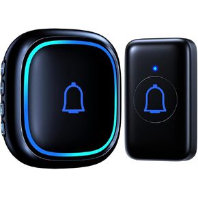 Doorbell Wireless Doorbell Classroom Doorbell IP66 Waterproof 115dB with 56 Chimes Door Bell Ringer Wireless 1000ft Range Battery Doorbells Chime Kit 7 Levels Volume Mute Mode for Home Kid Room Office