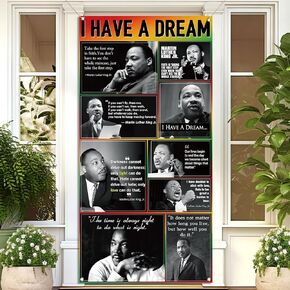 Martin Luther King Jr. Day Door Cover I Have A Dream Decorations MLK Day Black History Month School Classroom Office Door Decor