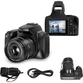 64MP Digital Professional Camera for Photography, 4K Vlogging Camera for YouTube with 3in Flip Screen, 40X Zoom Digital Zoom, Autofocu Camera for Photography
