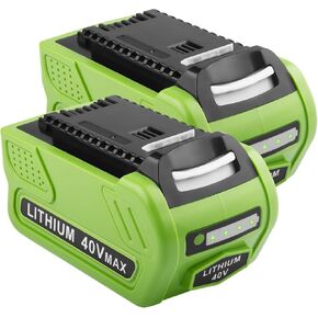 ARyee 6.0Ah 40V Battery Replacement for GreenWorks Battery 29472 29462 29252 20202 22262 2531225322 20642 22272 27062 21242 GreenWorks G-MAX Power Tools Lithium Battery (NOT Fit Gen 1)