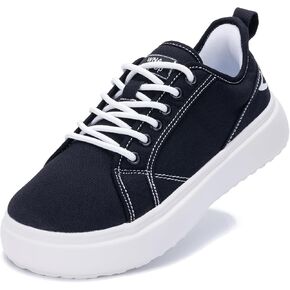 Women Wide Toe Sneakers Lightweight Walking Shoes Canvas Comfortable Loafers