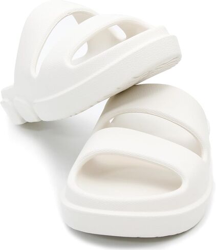 SHEYOUNG Slide Sandals for Women Indoor Outdoor, House Slippers for Woman, Non Slip Rubber Shower Slides, Two Strap Arch Support Sandals in Saudi Arabia
