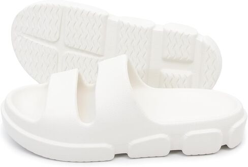 SHEYOUNG Slide Sandals for Women Indoor Outdoor, House Slippers for Woman, Non Slip Rubber Shower Slides, Two Strap Arch Support Sandals in Saudi Arabia