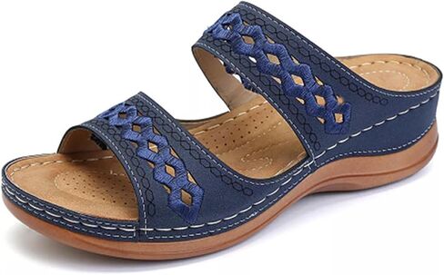 Ladmiple Orthopedic Sandals For Women Dressy Summer Comfortable Orthotic Flip Flops Casual Walking Slides with Arch Support in Kuwait