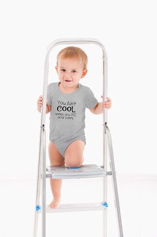 AW Fashions You Ain't Cool Unless You Pee Your Pants Baby Bodysuit Funny Adorable Infant Clothing Outfit in Kuwait