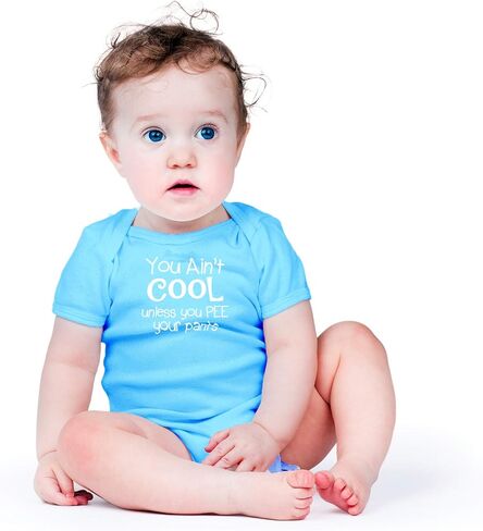 AW Fashions You Ain't Cool Unless You Pee Your Pants Baby Bodysuit Funny Adorable Infant Clothing Outfit in Kuwait