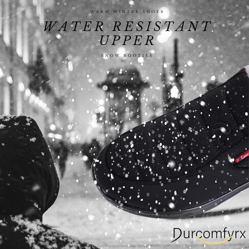 Snow Boots for Men Women: Water-resistant Winter Shoes Lightweight Warm Fur Lined Winter Boots - Slip On Casual Shoes Anti-Slip Sneakers Unisex Outdoor Comfort Ankle Boots Black Blue Coffee in Saudi Arabia