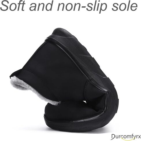 Snow Boots for Men Women: Water-resistant Winter Shoes Lightweight Warm Fur Lined Winter Boots - Slip On Casual Shoes Anti-Slip Sneakers Unisex Outdoor Comfort Ankle Boots Black Blue Coffee in Saudi Arabia