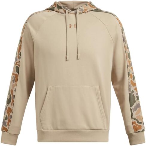 Under Armour Men’s Rival Fleece Camo Blocked Hoodie | Ultra-Soft Cotton Blend Hoodies for Men with Kangaroo Pocket in Kuwait