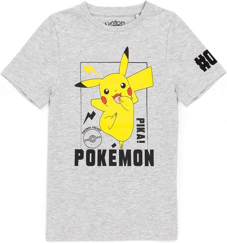 Pokemon T-Shirts for Boys | Kids Green Top | Pikachu Squirtle Bulbasaur Charmander Characters Game Clothing Merchandise in Saudi Arabia