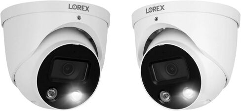 Lorex 4K Ultra HD Smart Praderrence IP 8MP Access Camera Dome Camera مع اكتشاف الحركة الذكية بالإضافة إلى حزمة (حزمة) (عنصران) in Kuwait