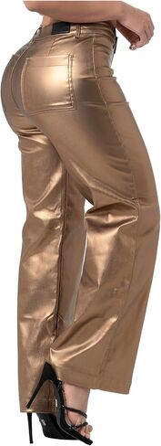 L.O.W.L.A SHAPEWEAR Butt Lifting Faux Leather Pants | Pantalones Colombianos Levanta Cola | Black Pleather Jeans in Kuwait