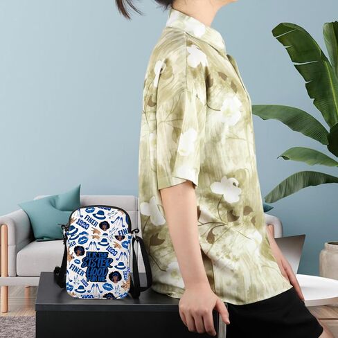 WCGXKO Sorority Gift 1920 Finer Woman Royal Blue & White Zipper Pouch Makeup Bag (FOR ME 1920 1) in Kuwait