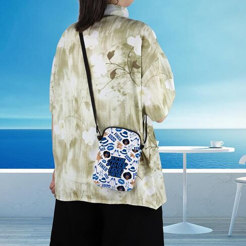 WCGXKO Sorority Gift 1920 Finer Woman Royal Blue & White Zipper Pouch Makeup Bag (FOR ME 1920 1) in Kuwait