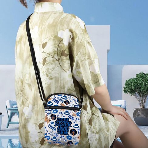 WCGXKO Sorority Gift 1920 Finer Woman Royal Blue & White Zipper Pouch Makeup Bag (FOR ME 1920 1) in Kuwait