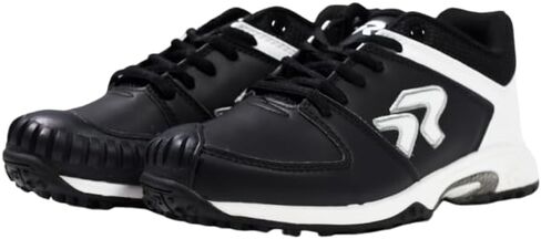 حذاء رينجور فليت ذا ألواح العشب مع إصبع القدم - أحذية خفيفة الوزن ودائمة للكرة اللينة للنساء - بالأبيض والأسود - الحجم 7 in Kuwait