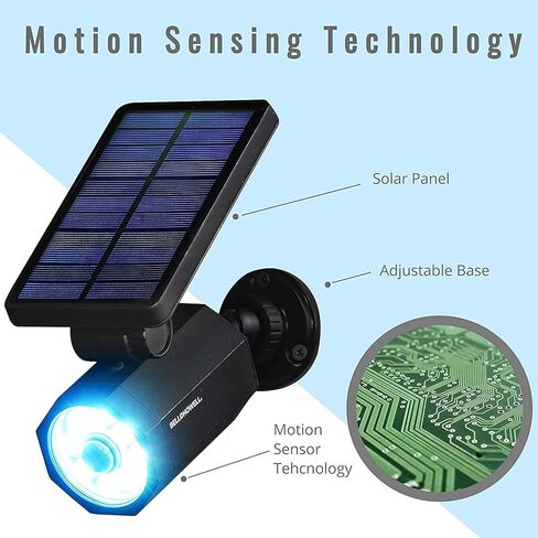 Bell+Howell Bionic Spot Motion Motion Sot Spot Lights في الهواء الطلق مقاوم للماء ، وأضواء المناظر الطبيعية الشمسية ، وأضواء الساحة الشمسية في الهواء الطلق مقاومة للطقس ، وأضواء LED مشرقة للغاية ، للحديقة ، العشب كما يظهر على التلفزيون in Saudi Arabia