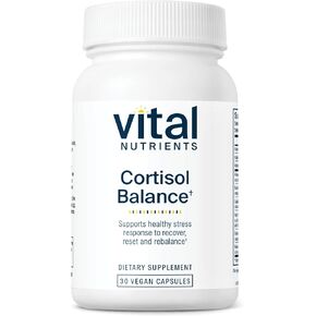 Vital Nutrients Cortisol Balance | Vegan Stress Relief Supplement | Cortisol Manager Supports Energy & Stress Levels | Ashwagandha & Magnesium for Relaxation | Gluten, Dairy, Soy Free | 30 Capsules