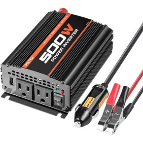 2000W Power Inverter 3 AC Outlets 12V DC to 110V AC Car Inverter with 2A USB Port