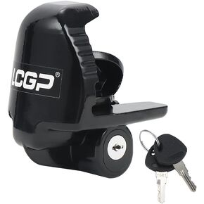 LCGP Trailer Hitch Lock, Fits 1-7/8,2 and 2-5/16 Inch Connectors for Truck Trailers, Adjustable Storage Security, Heavy Duty Steel, Black