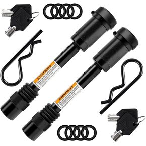 Trailer Hitch Pin Lock, 5/8" Dia with Extra Long 4" Hitch Lock Fits Class III IV V 2", 2-1/2"& 3" Receivers, Trailer Hitch Lock with Safety Clip and O-Rings for Trailer Truck Car Boat in Kuwait