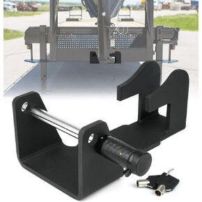 Heavy-Duty Gooseneck Trailer Lock, Gooseneck Lock Fit for Heavy Trailers, Livestock Haulers and RVs - Black