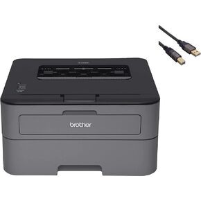 Brother New HL-L2300 Series Monochrome Laser Printer: 2400 x 600 Resolution, Upto 27 ppm Print Speed, Hi-Speed USB 2.0, 250-sheet Capacity, Automatic Duplex Printing, TF USB Cable (HL-2300 Series)