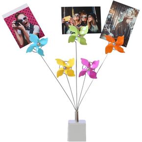 Mollytek حامل صور سطح المكتب مع مقاطع بطاقة بريدية هدية بطاقة عرض صورة حامل ديكور شجرة حامل حامل لعرض مكتب الطاولة مع 4/5 ألوان دواليب صور مقاطع معدنية (رمادي) in Kuwait