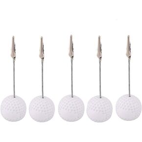 Golf Ball Shaped Table Number Holder Name Place Card Holder Memo Clip Holder Stand Note Holder Pictures Card Paper Menu Clip