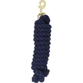 CHALLENGER Horse 8' Soft Round Braided Cotton 5/8" Lead Rope with Brass Snap 605MI02NV