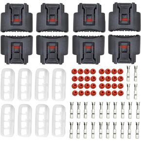 90980-11885 7283-7449 8PCS Ignition Coil 4 Pin Plug Connector waterproof black socket Kit fit for Toyota Matrix Camry Highlander Yaris Prius RAV4 Solara Celica Echo Spyder 2000-2010