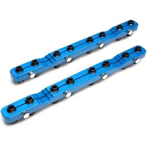 1535001 Billet Aluminum Stud Girdle with Spring-loaded 7/16" RockerLoc for Chevy 262-400 1955-00,Blue