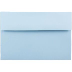 JAM PAPER A7 Premium Invitation Envelopes - 5 1/4 x 7 1/4 - Pastel Baby Blue - 50/Pack