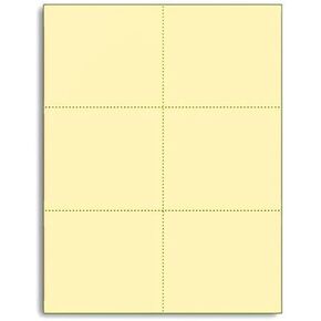 NextDayLabels - Laser Printer Blank Perforated Cards 6 up per Page, for School Registration Cards, Flower Delivery Cards, Wedding Response Cards, RSVP Cards, Trip Tickets, ETC. (300 White Cards)