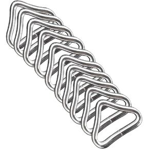 Trampoline Triangle Buckle, 10pcs Triangle Rings Buckle V-Rings, High Strength Erosion Resistance Metal Triangle Ring Buckle for Trampoline Replacement Repair