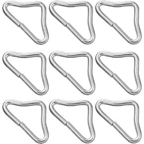 BESPORTBLE 20pcs Stainless Steel Triangle Ring Buckle V- Rings for Trampoline Replacement Parts Bag Trampoline Mat Craft