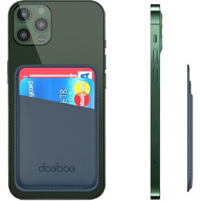 doeboe Leather Phone Card Holder for Back of Phone, Credit Card Case Stick on Cell Phone, Strongly Adhesive Phone Wallet Sleeve, Compatible with iPhone, Samsung, Android and All Smartphones… in Kuwait