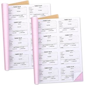 1600 Pcs Tardy Slip Book with Carbonless Duplicates Tardy Slips Per Book Easy Removal Tear Carbonless Form Register Copy Books for School Recording Student Late Arrivals