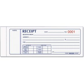 Rediform-Blueline 2-3/4" X 7" Carbonless Triplicate Money Receipt Book (8L802)